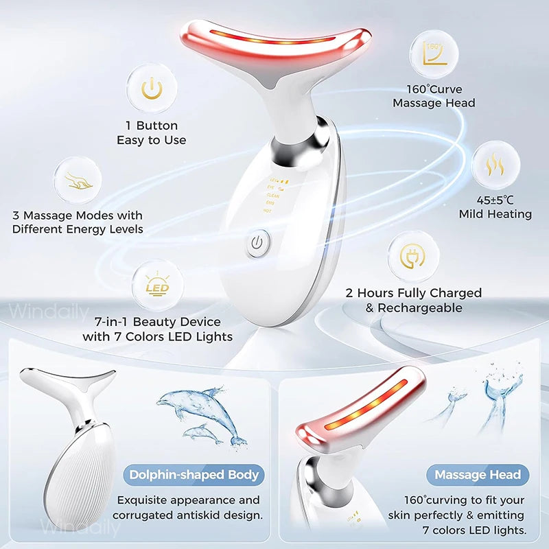 7-Color LED Neck & Face Massager